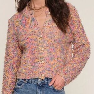 HEARTLOOM Multicolor Knit Short Cardigan NWT